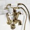 Kingston Brass Tub Wall Mount Clawfoot Tub Faucet with Hand Shower, Antique Brass KS229PXAB - alternate 3